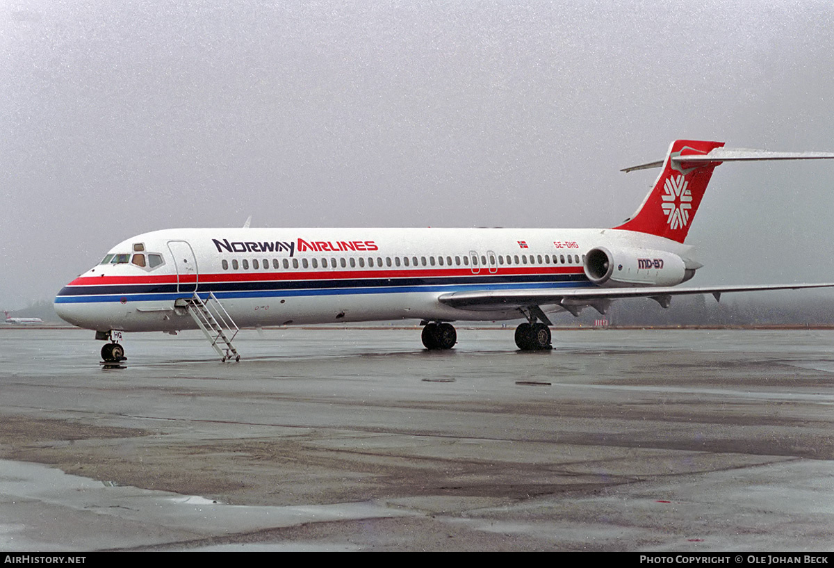 Aircraft Photo of SE-DHG | McDonnell Douglas MD-87 (DC-9-87) | Norway Airlines | AirHistory.net #780136