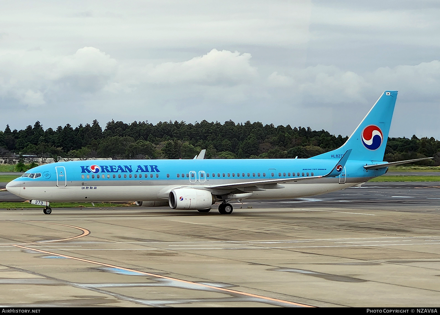 Aircraft Photo of HL8273 | Boeing 737-9B5/ER | Korean Air | AirHistory.net #780182