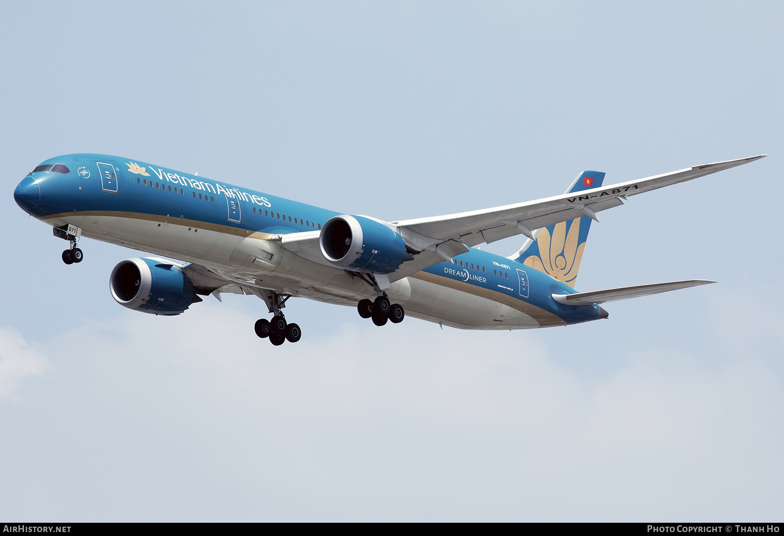 Aircraft Photo of VN-A871 | Boeing 787-9 Dreamliner | Vietnam Airlines | AirHistory.net #780271