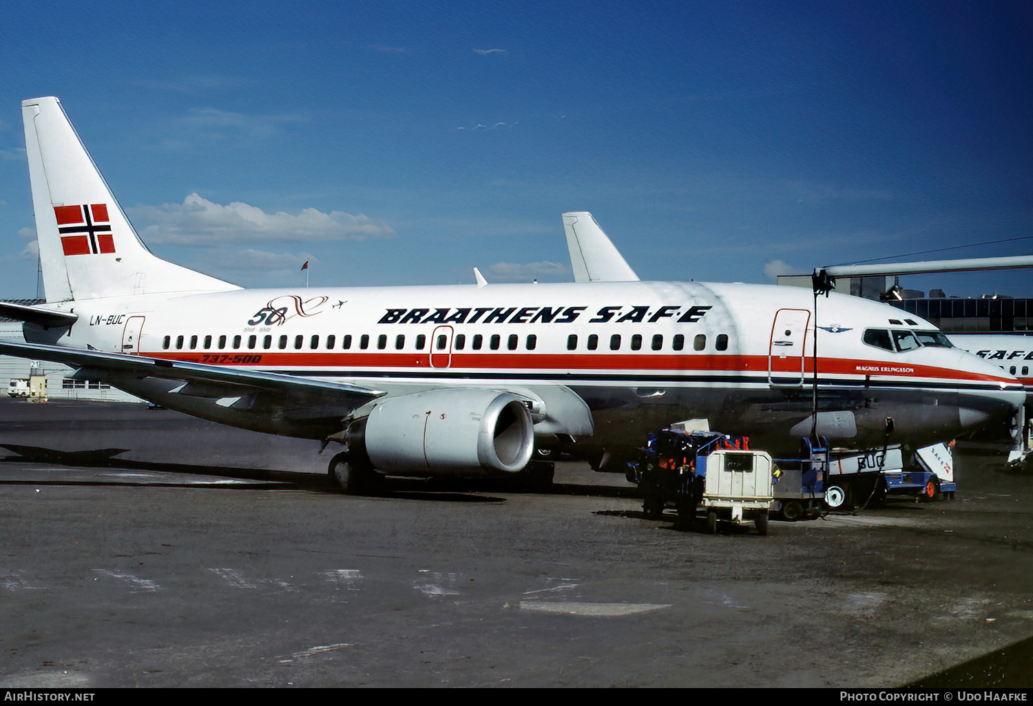 Aircraft Photo of LN-BUC | Boeing 737-505 | Braathens SAFE | AirHistory.net #780289