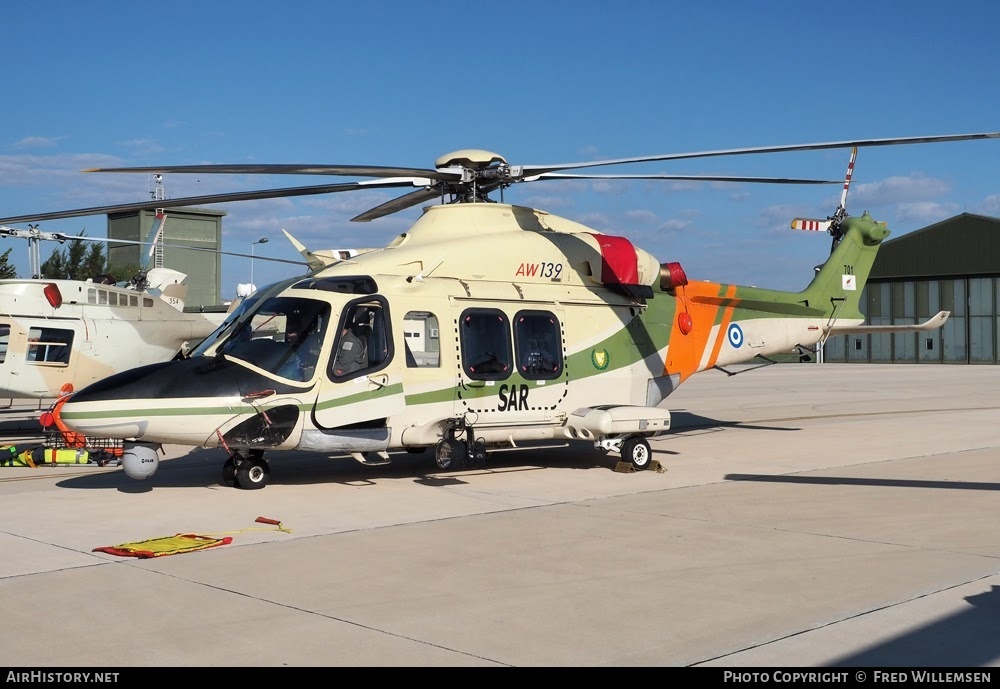 Aircraft Photo of 701 | Leonardo AW-139 | Cyprus - Air Force | AirHistory.net #780515