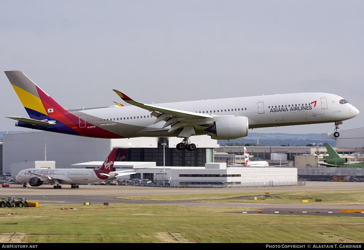 Aircraft Photo of HL8079 | Airbus A350-941 | Asiana Airlines | AirHistory.net #780607