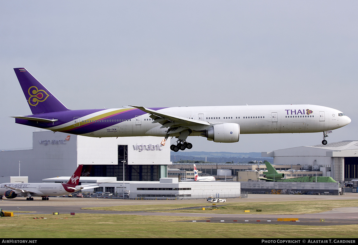 Aircraft Photo of HS-TKM | Boeing 777-3AL/ER | Thai Airways International | AirHistory.net #780618
