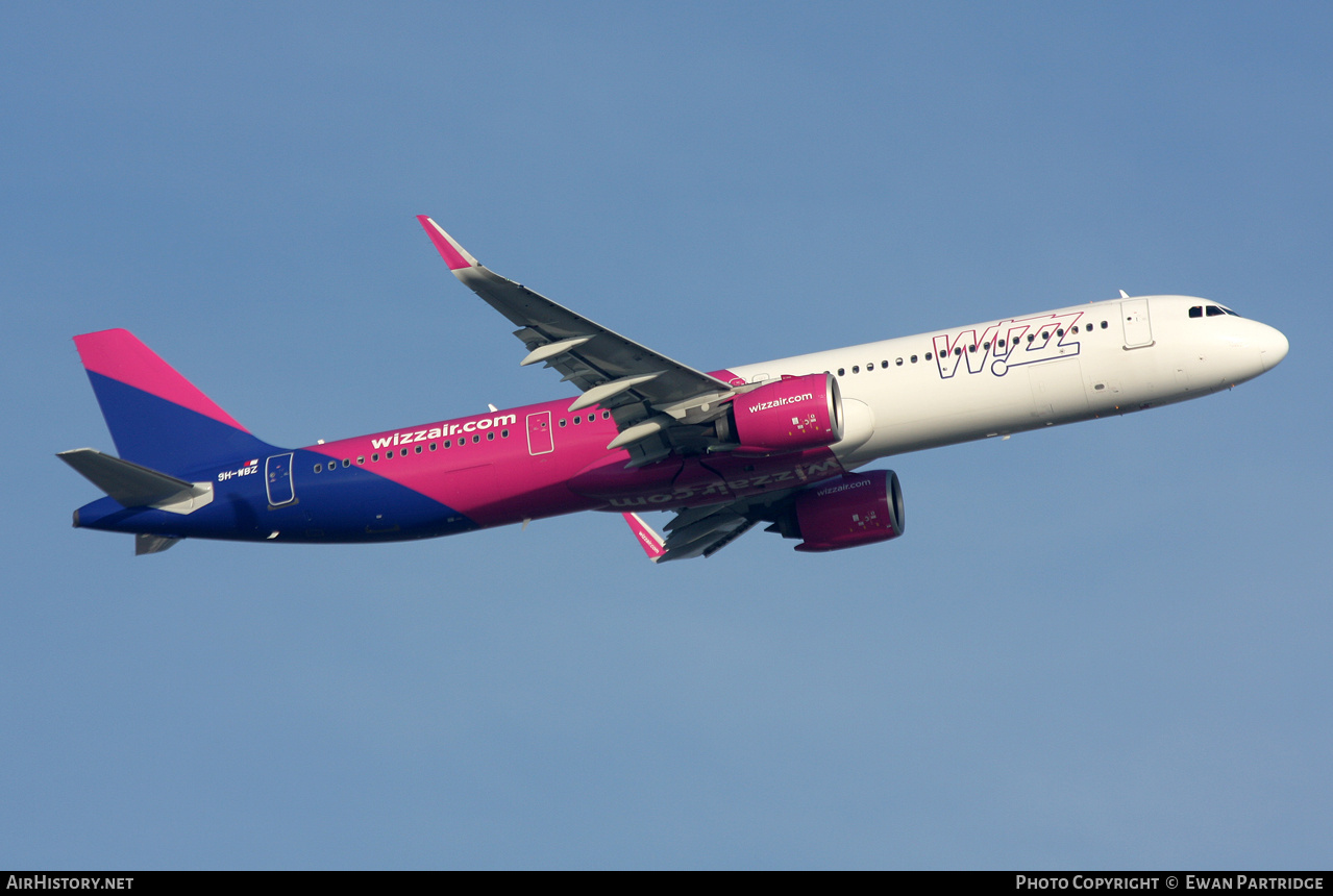 Aircraft Photo of 9H-WBZ | Airbus A321-271NX | Wizz Air | AirHistory.net #780927