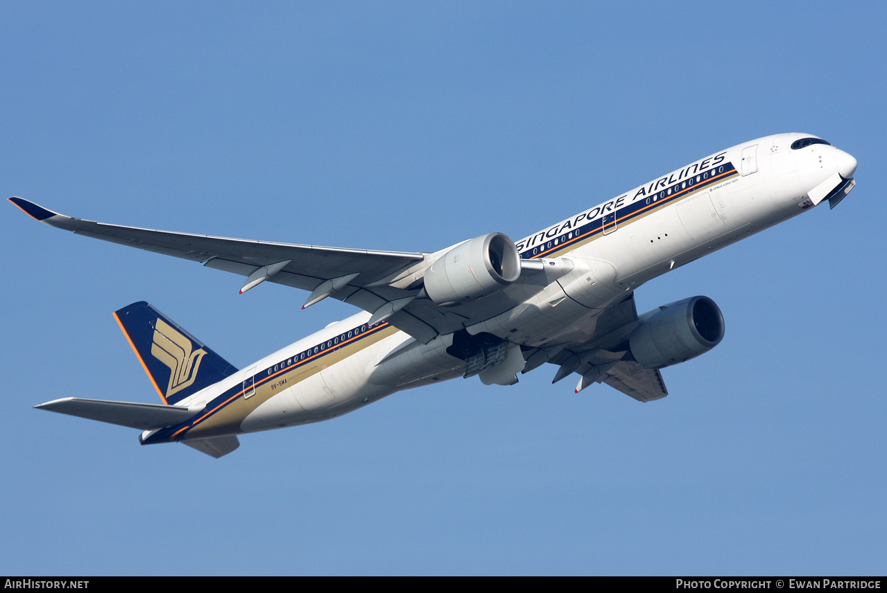 Aircraft Photo of 9V-SMA | Airbus A350-941 | Singapore Airlines | AirHistory.net #780929