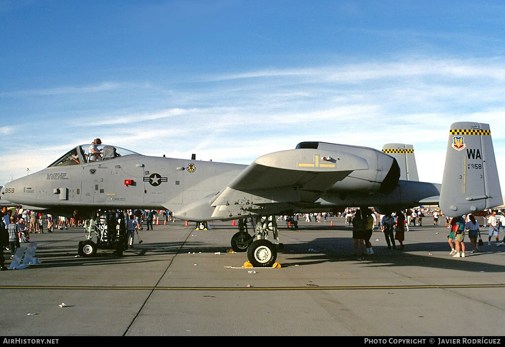 Aircraft Photo of 81-0958 | Fairchild A-10A Thunderbolt II | USA - Air Force | AirHistory.net #780958