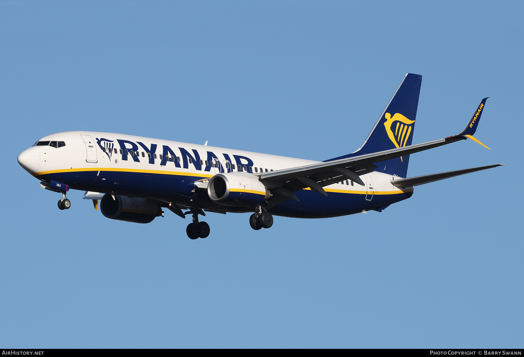 Aircraft Photo of G-RUKO | Boeing 737-8AS | Ryanair | AirHistory.net #781139