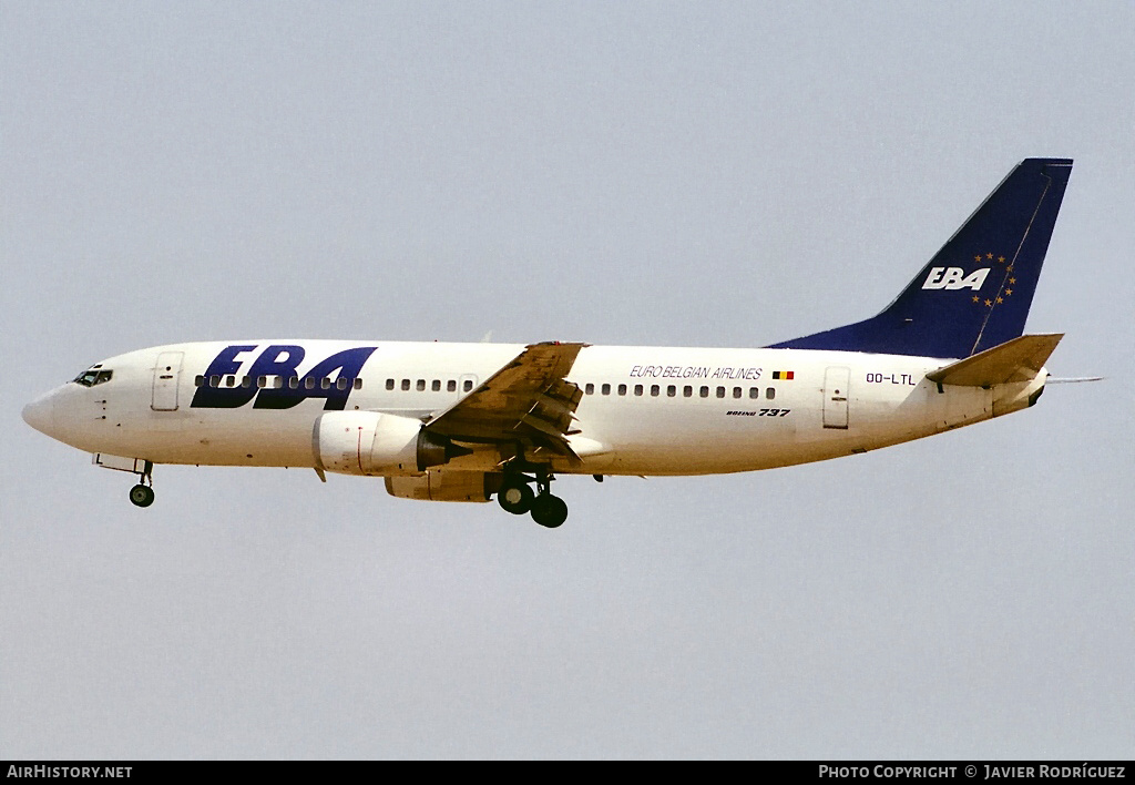 Aircraft Photo of OO-LTL | Boeing 737-3M8 | EBA - Eurobelgian Airlines | AirHistory.net #781281