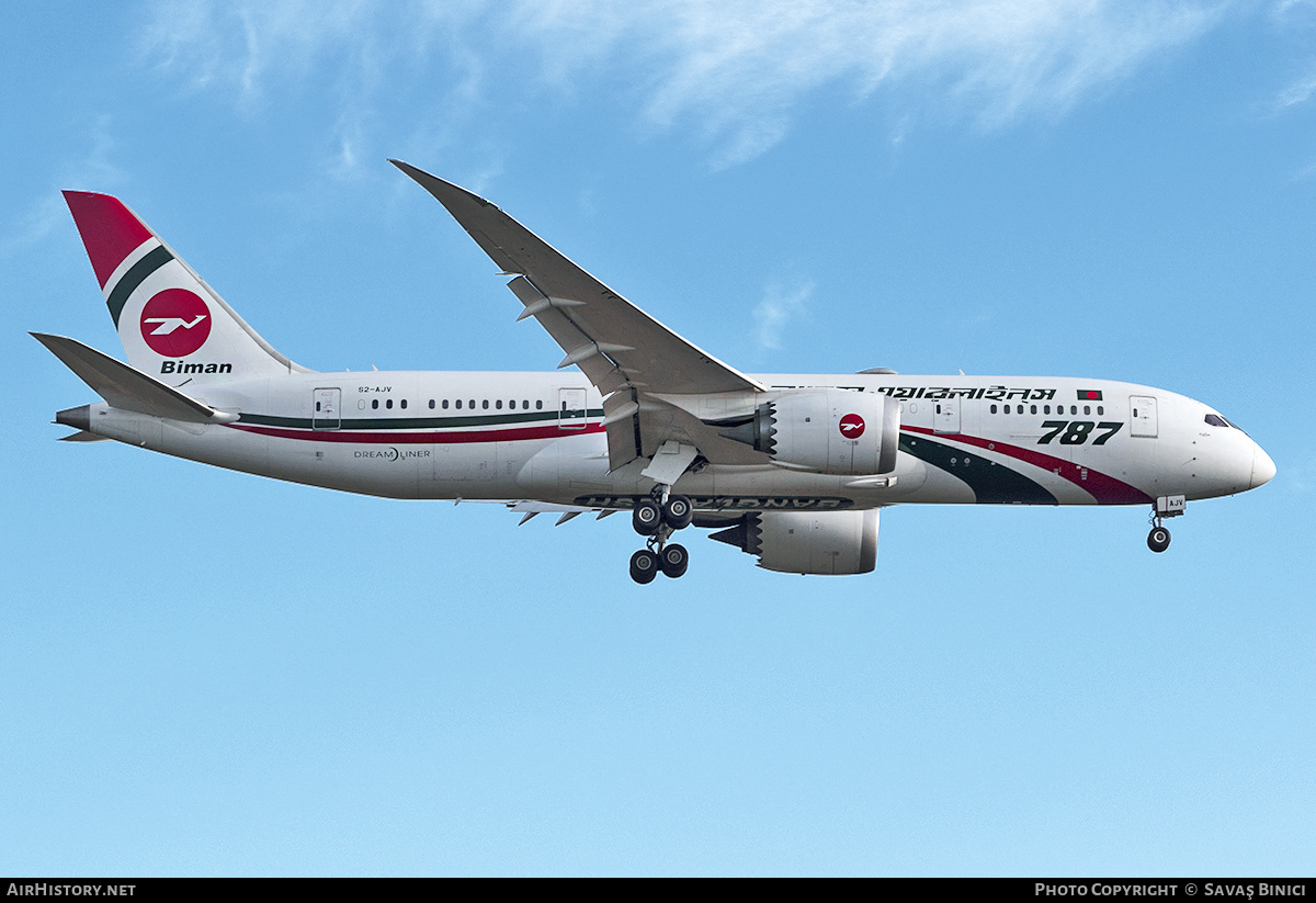 Aircraft Photo of A2-AJV | Boeing 787-8 Dreamliner | Biman Bangladesh Airlines | AirHistory.net #781453