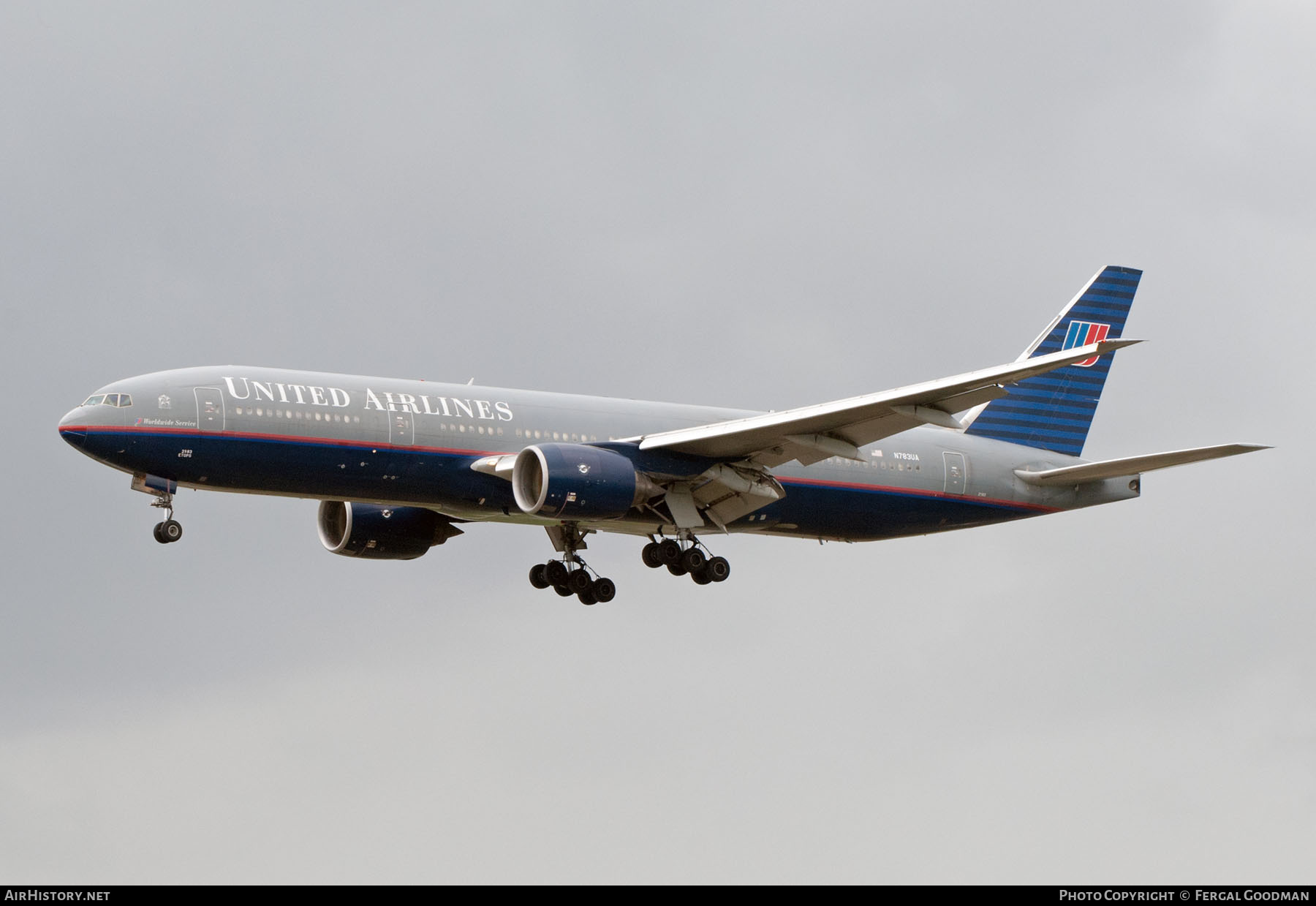 Aircraft Photo of N783UA | Boeing 777-222/ER | United Airlines | AirHistory.net #781493