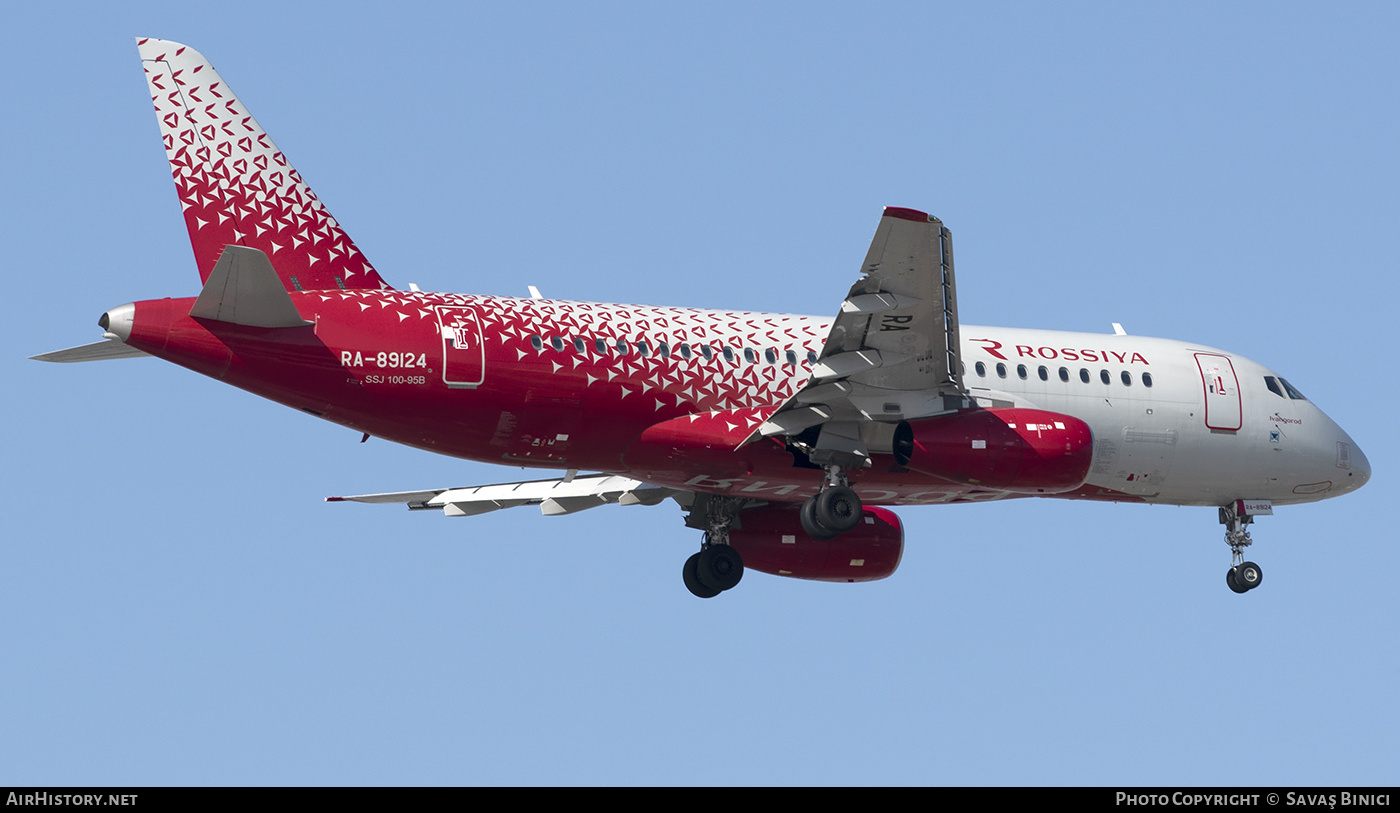 Aircraft Photo of RA-89124 / 95186 | Sukhoi SSJ-100-95B Superjet 100 (RRJ-95B) | AirHistory.net #781508