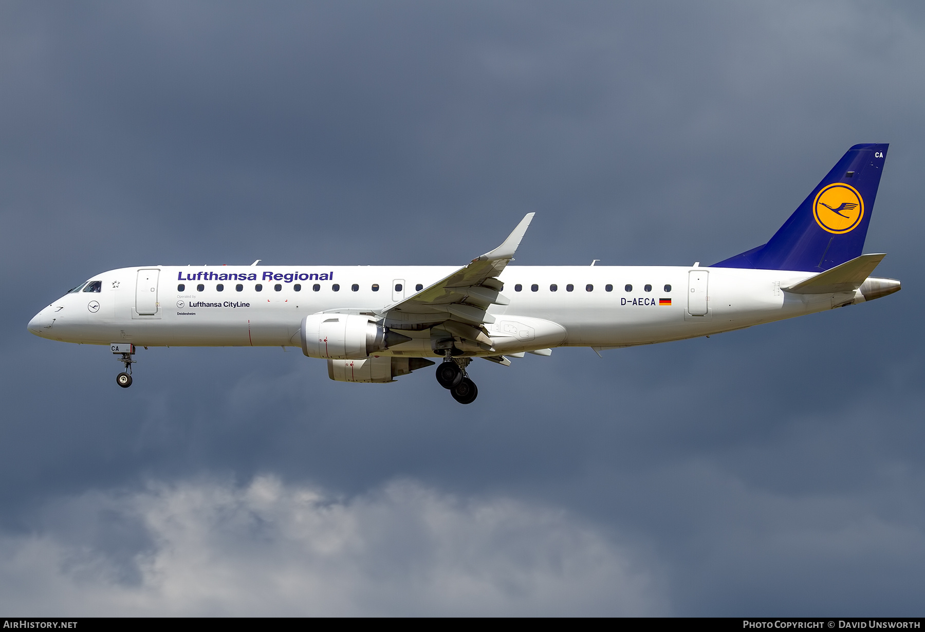 Aircraft Photo of D-AECA | Embraer 190LR (ERJ-190-100LR) | Lufthansa Regional | AirHistory.net #781536