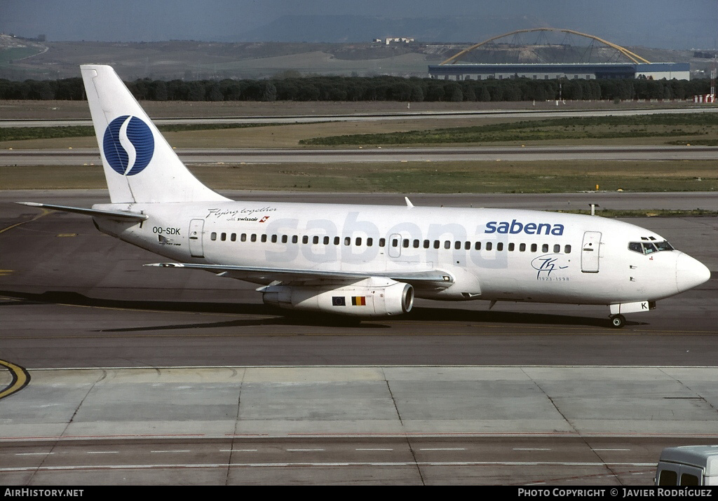 Aircraft Photo of OO-SDK | Boeing 737-229C/Adv | Sabena | AirHistory.net #781606