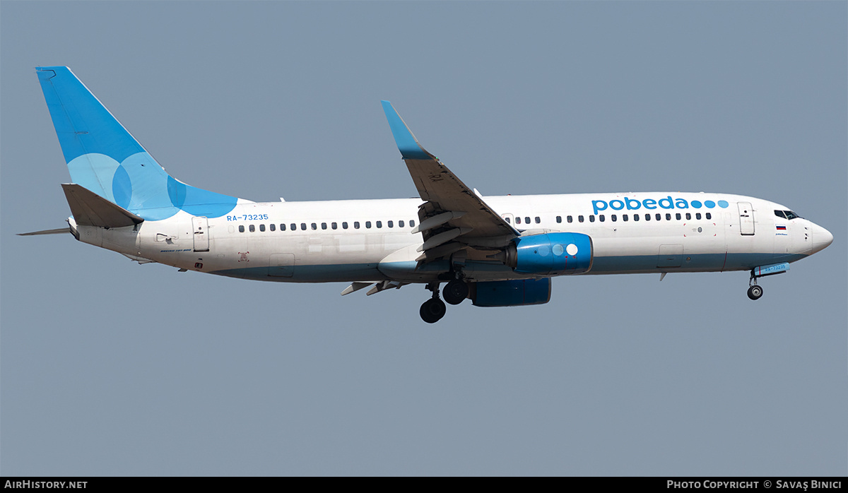 Aircraft Photo of RA-73235 | Boeing 737-8LJ | Pobeda Airlines | AirHistory.net #781709