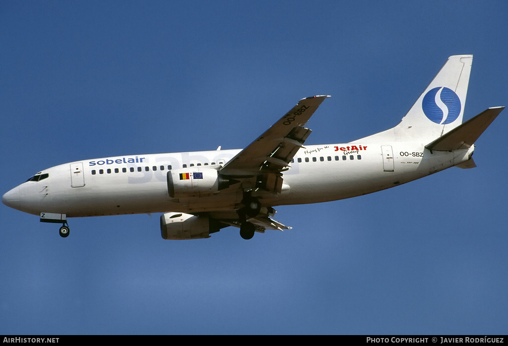 Aircraft Photo of OO-SBZ | Boeing 737-329 | Sobelair | AirHistory.net #781951