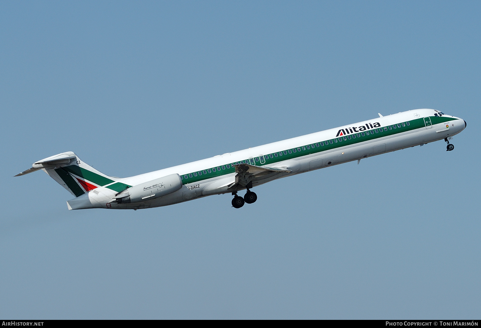 Aircraft Photo of I-DACZ | McDonnell Douglas MD-82 (DC-9-82) | Alitalia | AirHistory.net #782175