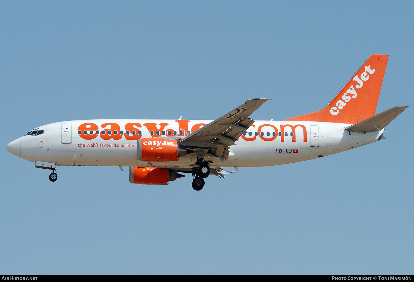 Aircraft Photo of HB-IIJ | Boeing 737-33V | EasyJet | AirHistory.net #782238