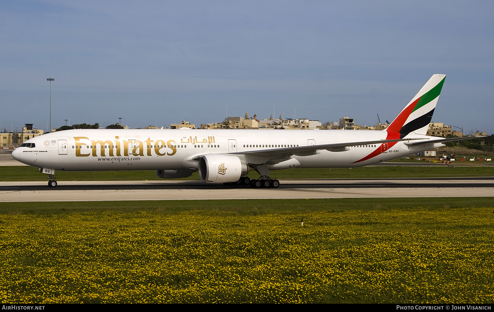 Aircraft Photo of A6-EBQ | Boeing 777-36N/ER | Emirates | AirHistory.net #782526