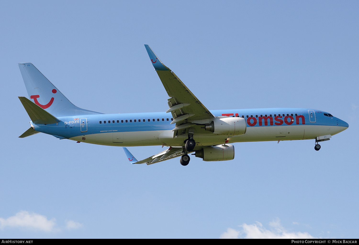 Aircraft Photo of G-FDZS | Boeing 737-8K5 | Thomson Airways | AirHistory.net #782652