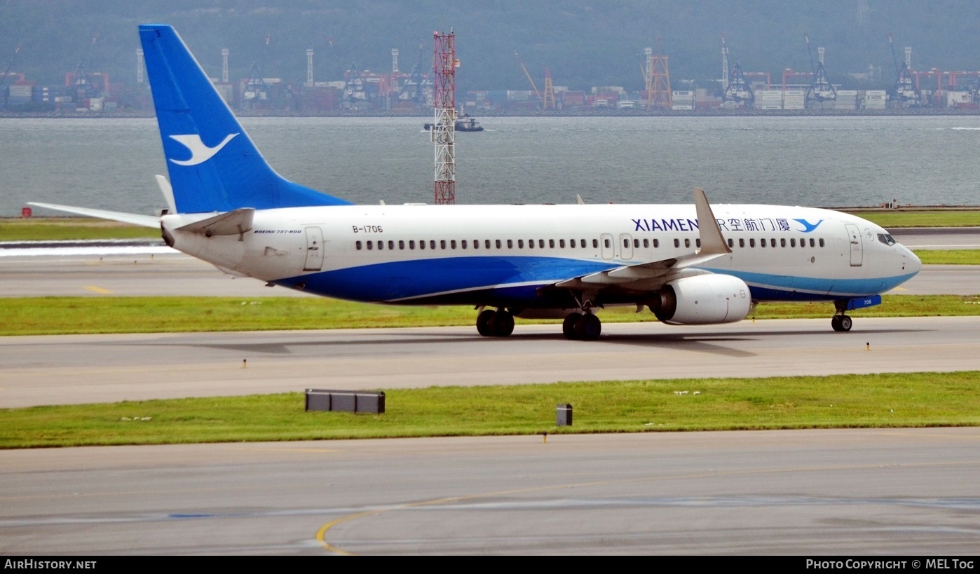 Aircraft Photo of B-1706 | Boeing 737-85C | Xiamen Airlines | AirHistory.net #782918
