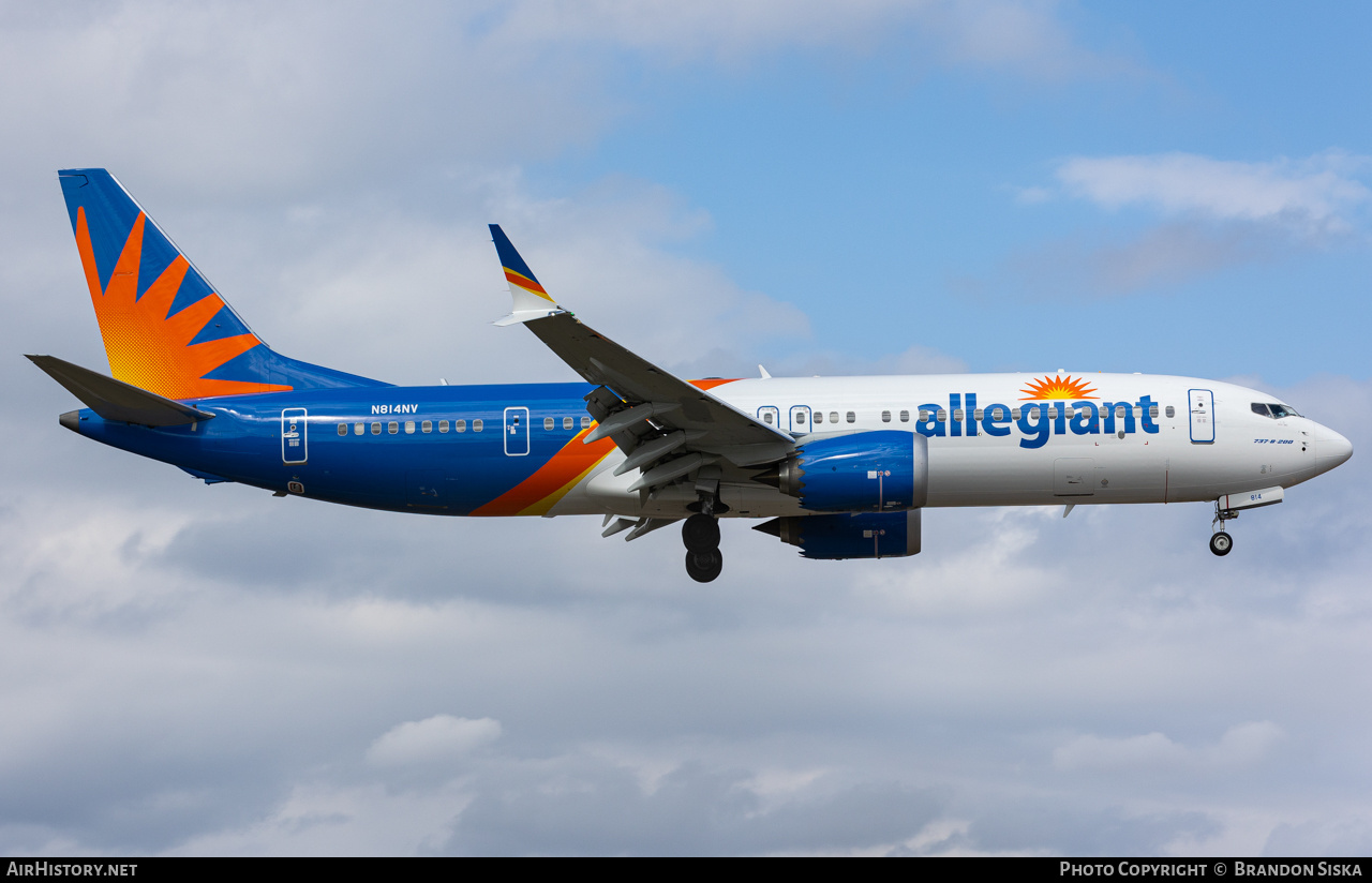 Aircraft Photo of N814NV | Boeing 737-8200 Max 200 | Allegiant Air | AirHistory.net #782985