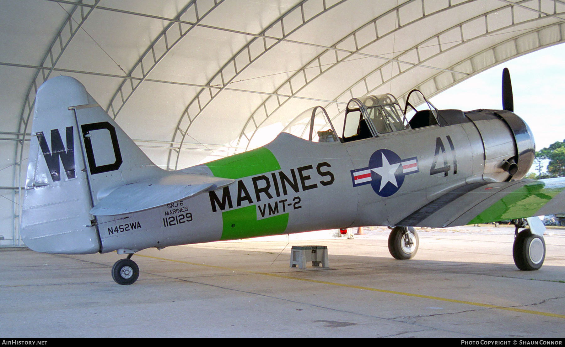 Aircraft Photo of N452WA / 112129 | North American SNJ-6 Texan | Warbird Adventures | USA - Marines | AirHistory.net #783267