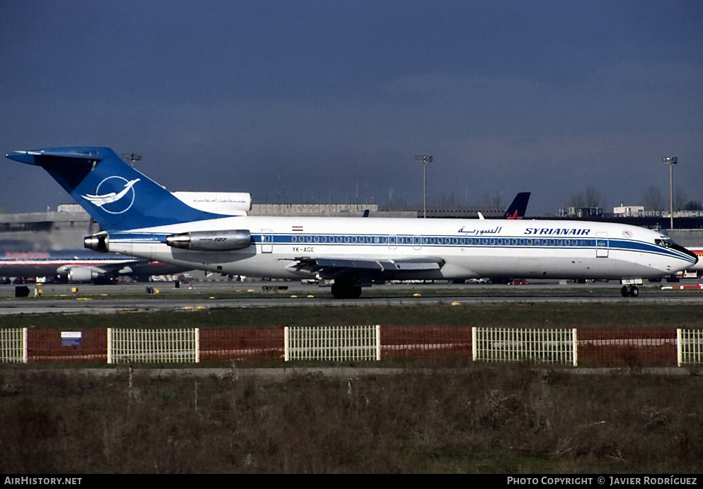 Aircraft Photo of YK-AGE | Boeing 727-269/Adv | Syrian Air - Syrian Arab Airlines | AirHistory.net #783413