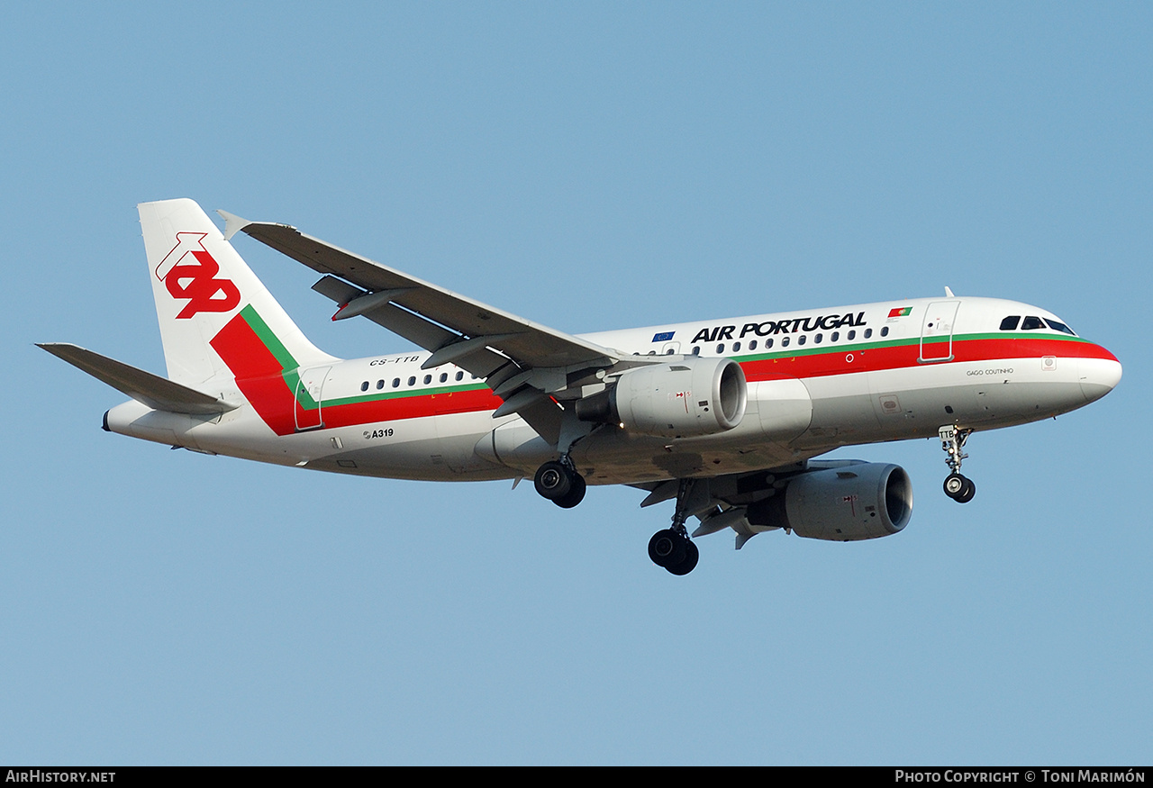 Aircraft Photo of CS-TTB | Airbus A319-111 | TAP Air Portugal | AirHistory.net #783669