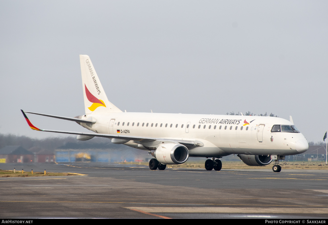 Aircraft Photo of D-AZFA | Embraer 190LR (ERJ-190-100LR) | German Airways | AirHistory.net #783679