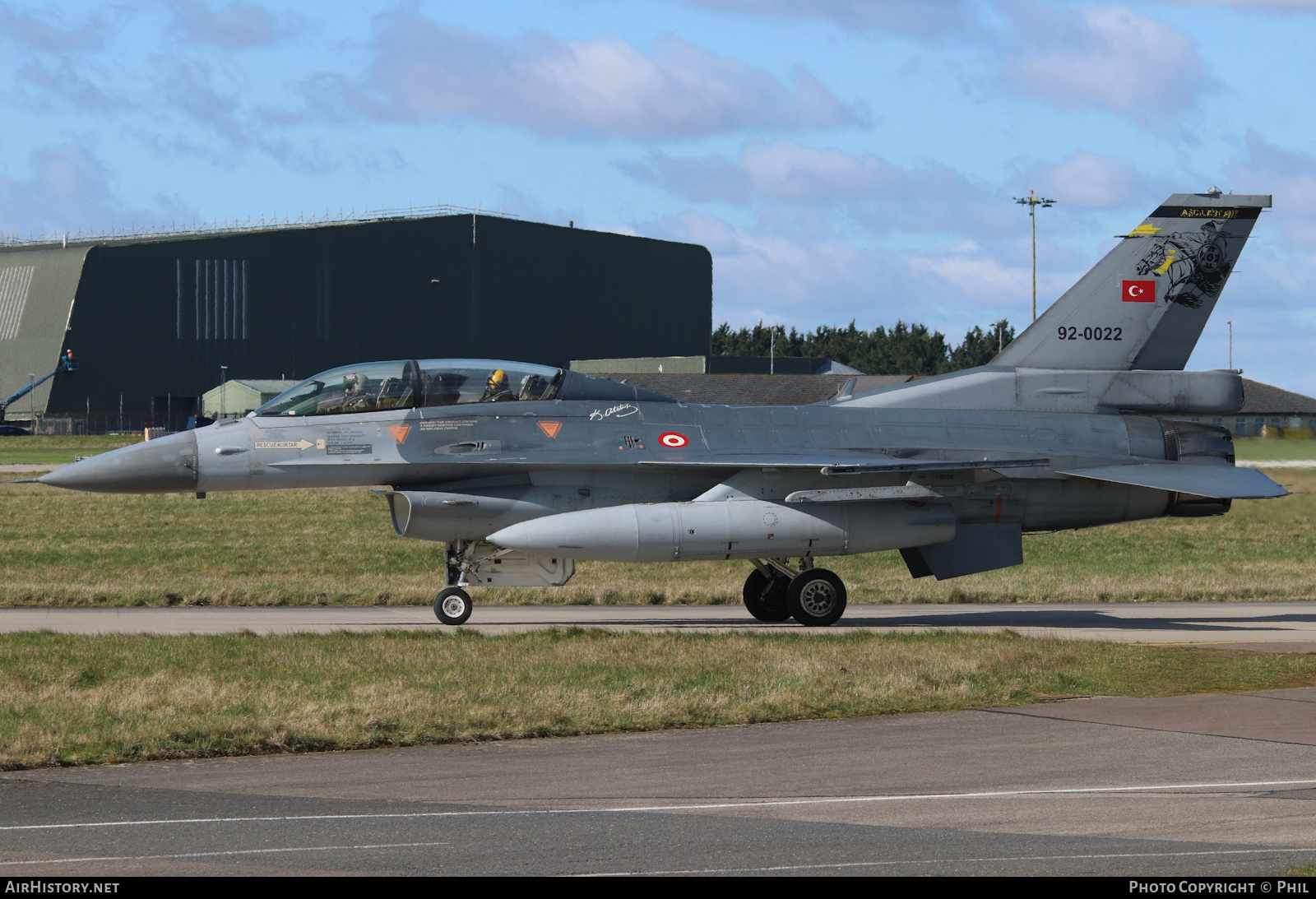 Aircraft Photo of 92-0022 | Lockheed Martin F-16D Fighting Falcon | Turkey - Air Force | AirHistory.net #783770