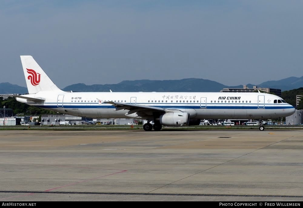 Aircraft Photo of B-6791 | Airbus A321-231 | Air China | AirHistory.net #783817