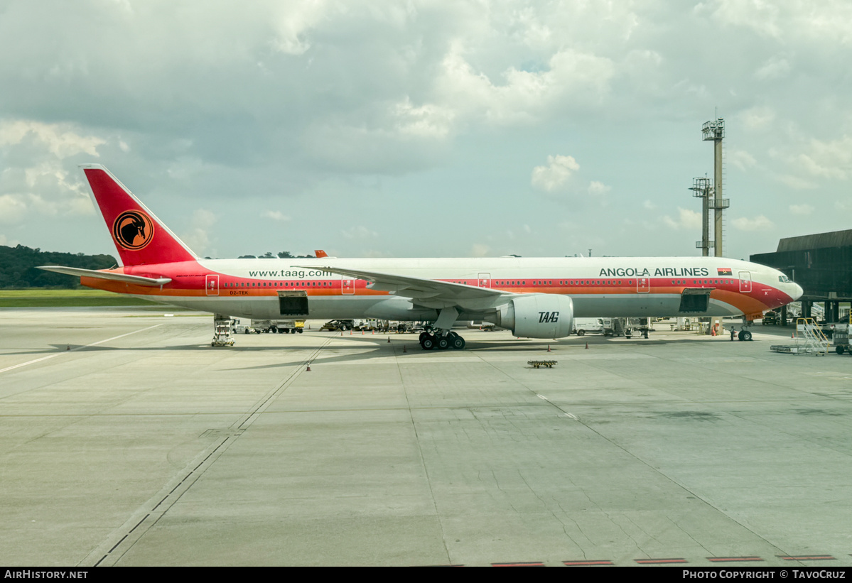 Aircraft Photo of D2-TEK | Boeing 777-3M2/ER | TAAG Angola Airlines - Linhas Aéreas de Angola | AirHistory.net #784044