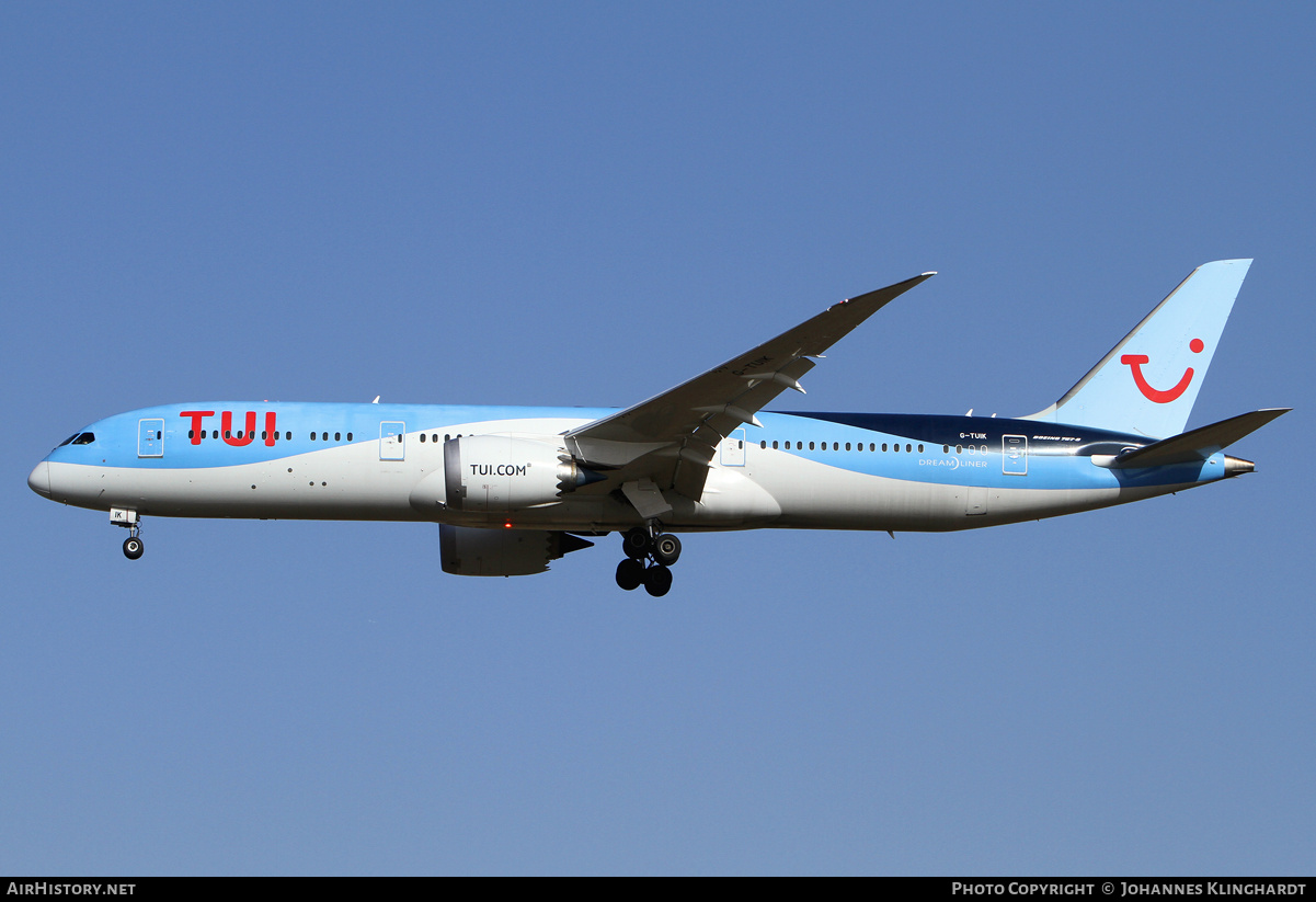 Aircraft Photo of G-TUIK | Boeing 787-9 Dreamliner | TUI | AirHistory.net #784073