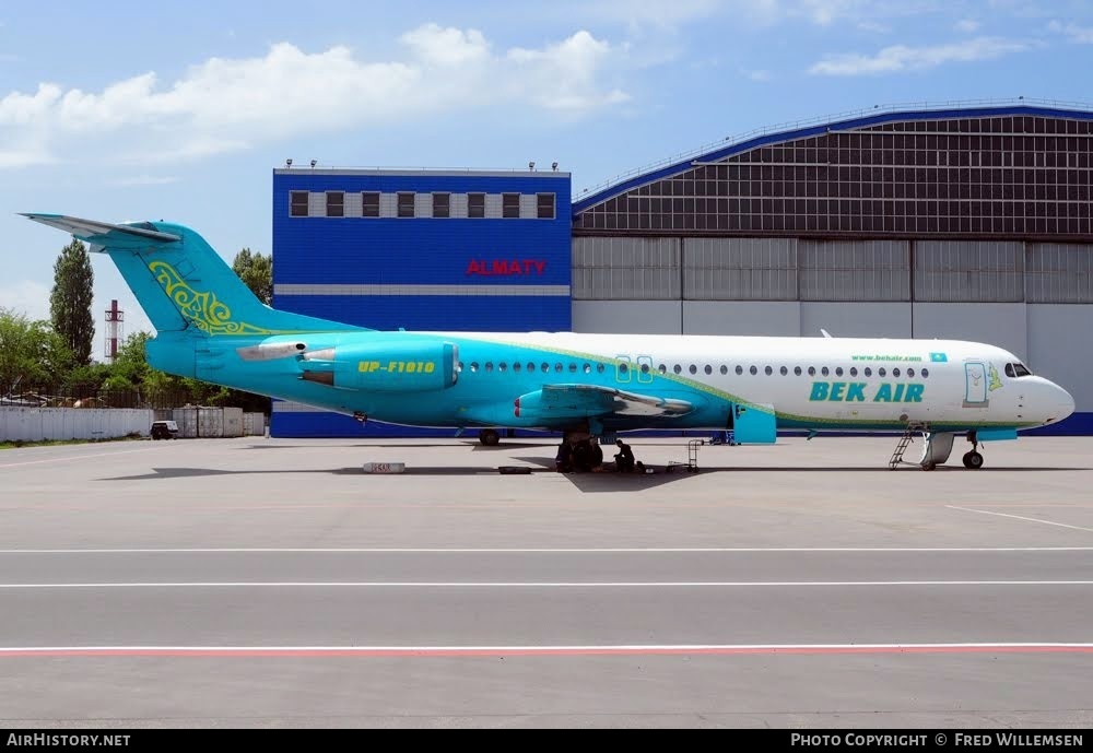 Aircraft Photo of UP-F1010 | Fokker 100 (F28-0100) | Bek Air | AirHistory.net #784113