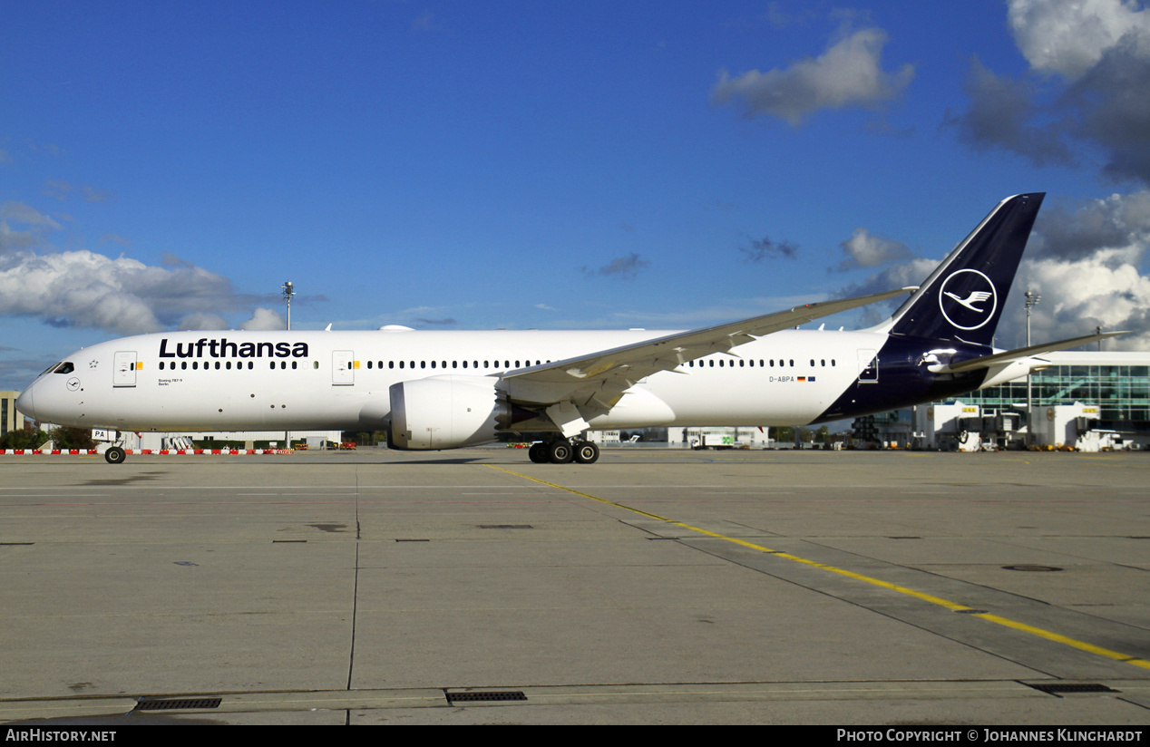 Aircraft Photo of D-ABPA | Boeing 787-9 Dreamliner | Lufthansa | AirHistory.net #784156