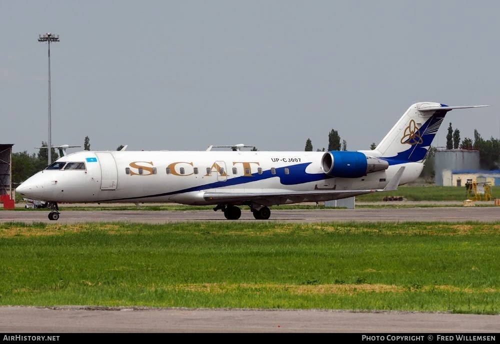 Aircraft Photo of UP-CJ007 | Bombardier CRJ-200ER (CL-600-2B19) | SCAT Airlines | AirHistory.net #784275