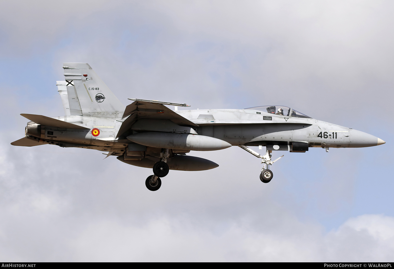 Aircraft Photo of C.15-83 | McDonnell Douglas F/A-18A+ Hornet | Spain - Air Force | AirHistory.net #784292