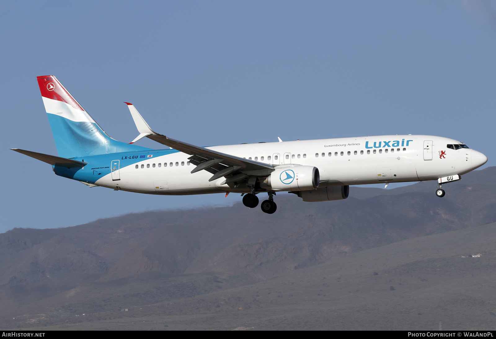 Aircraft Photo of LX-LGU | Boeing 737-8C9 | Luxair | AirHistory.net #784328