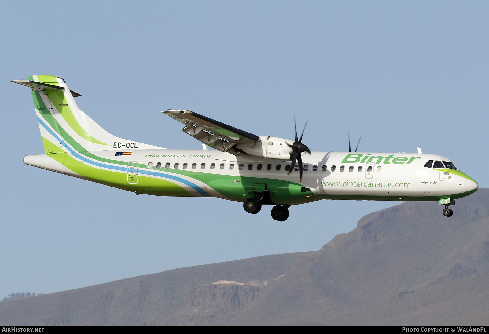 Aircraft Photo of EC-OCL | ATR ATR-72-600 (ATR-72-212A) | Binter Canarias | AirHistory.net #784362