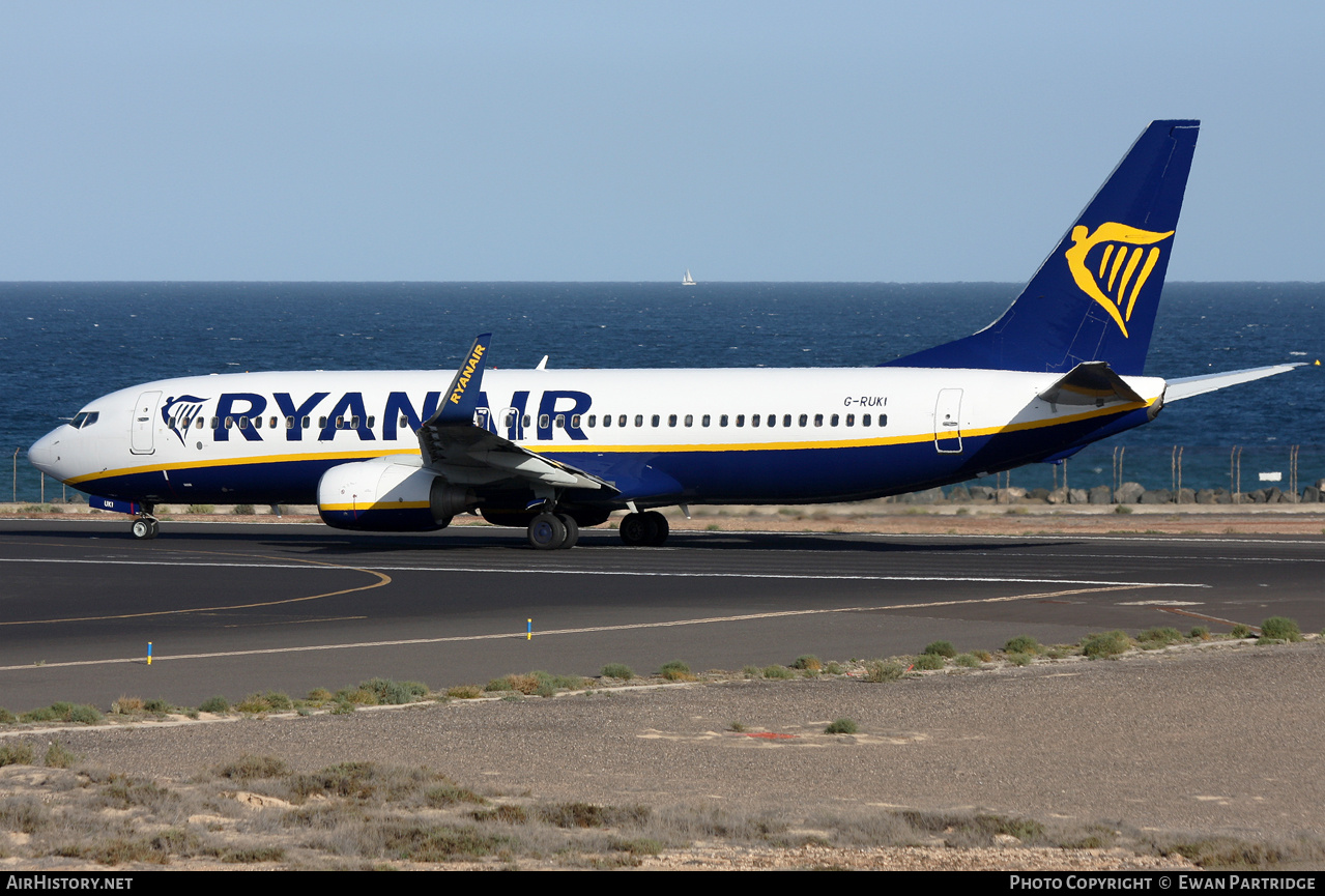 Aircraft Photo of G-RUKI | Boeing 737-8AS | Ryanair | AirHistory.net #784530
