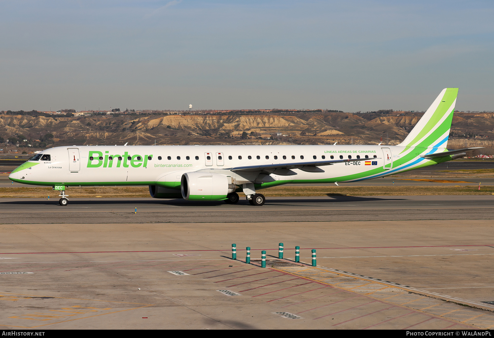 Aircraft Photo of EC-OEC | Embraer 195-E2 (ERJ-190-400) | Binter Canarias | AirHistory.net #784542
