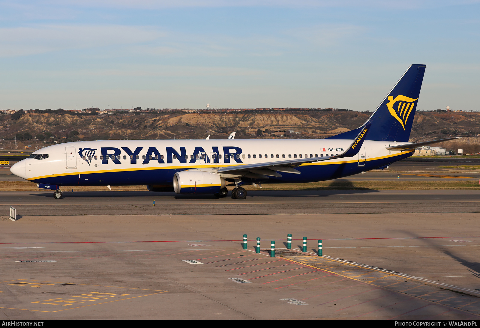 Aircraft Photo of 9H-QEM | Boeing 737-800 | Ryanair | AirHistory.net #784552