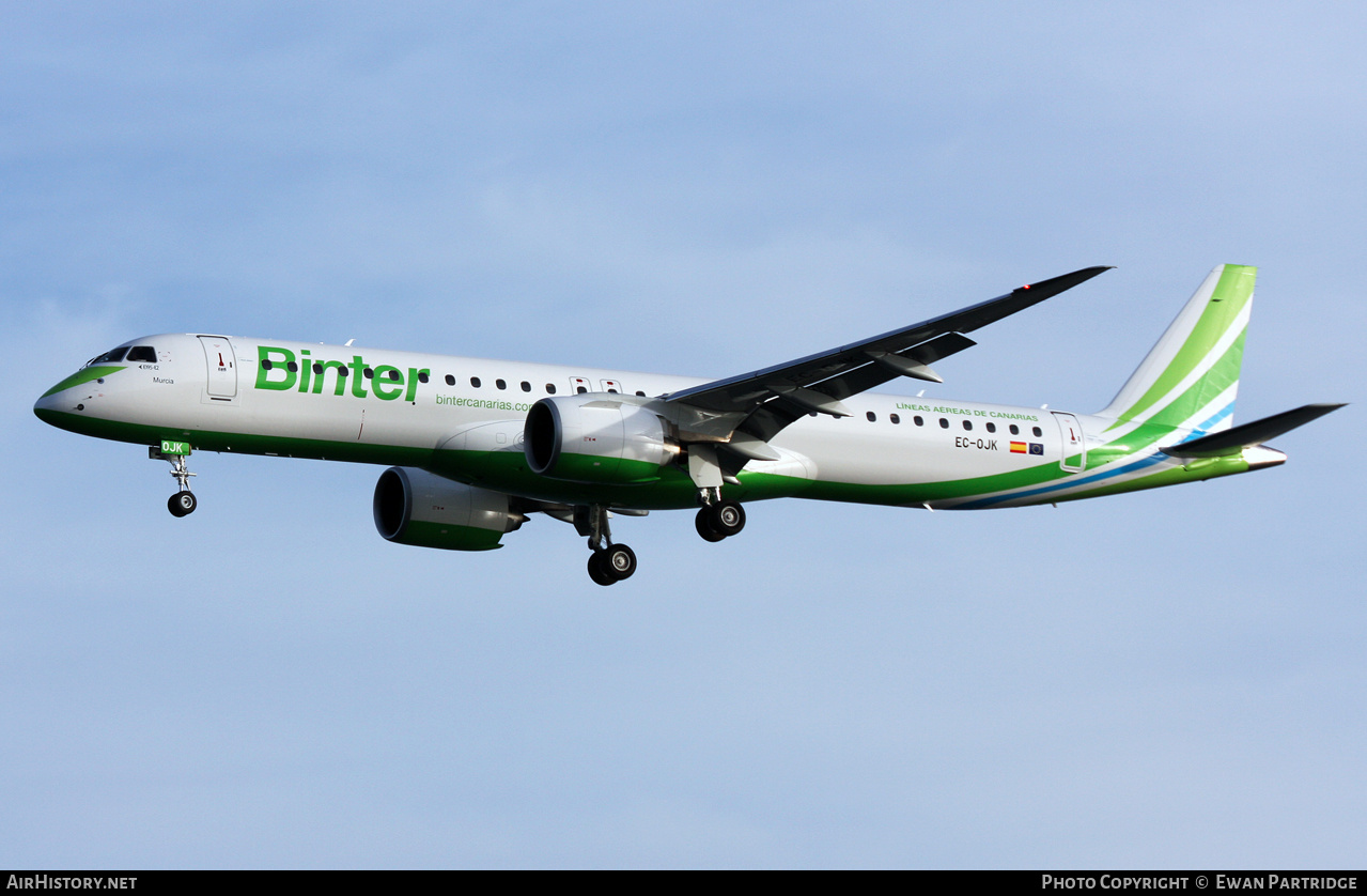 Aircraft Photo of EC-OJK | Embraer 195-E2 (ERJ-190-400) | Binter Canarias | AirHistory.net #784584