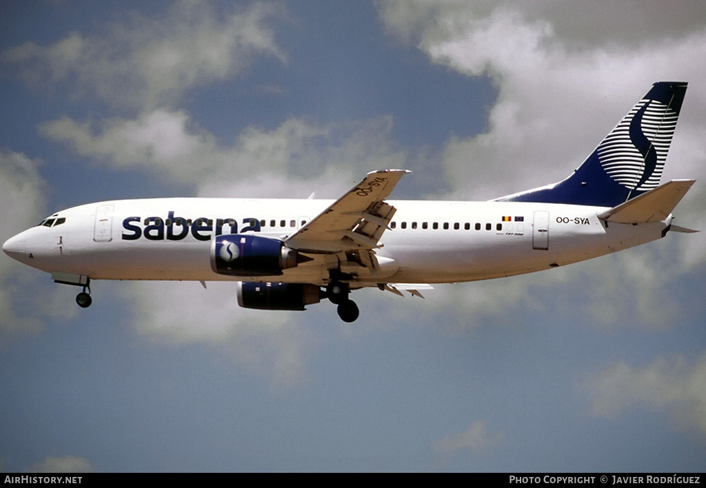 Aircraft Photo of OO-SYA | Boeing 737-329 | Sabena | AirHistory.net #784585