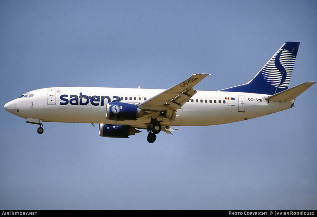 Aircraft Photo of OO-SYB | Boeing 737-329 | Sabena | AirHistory.net #784612