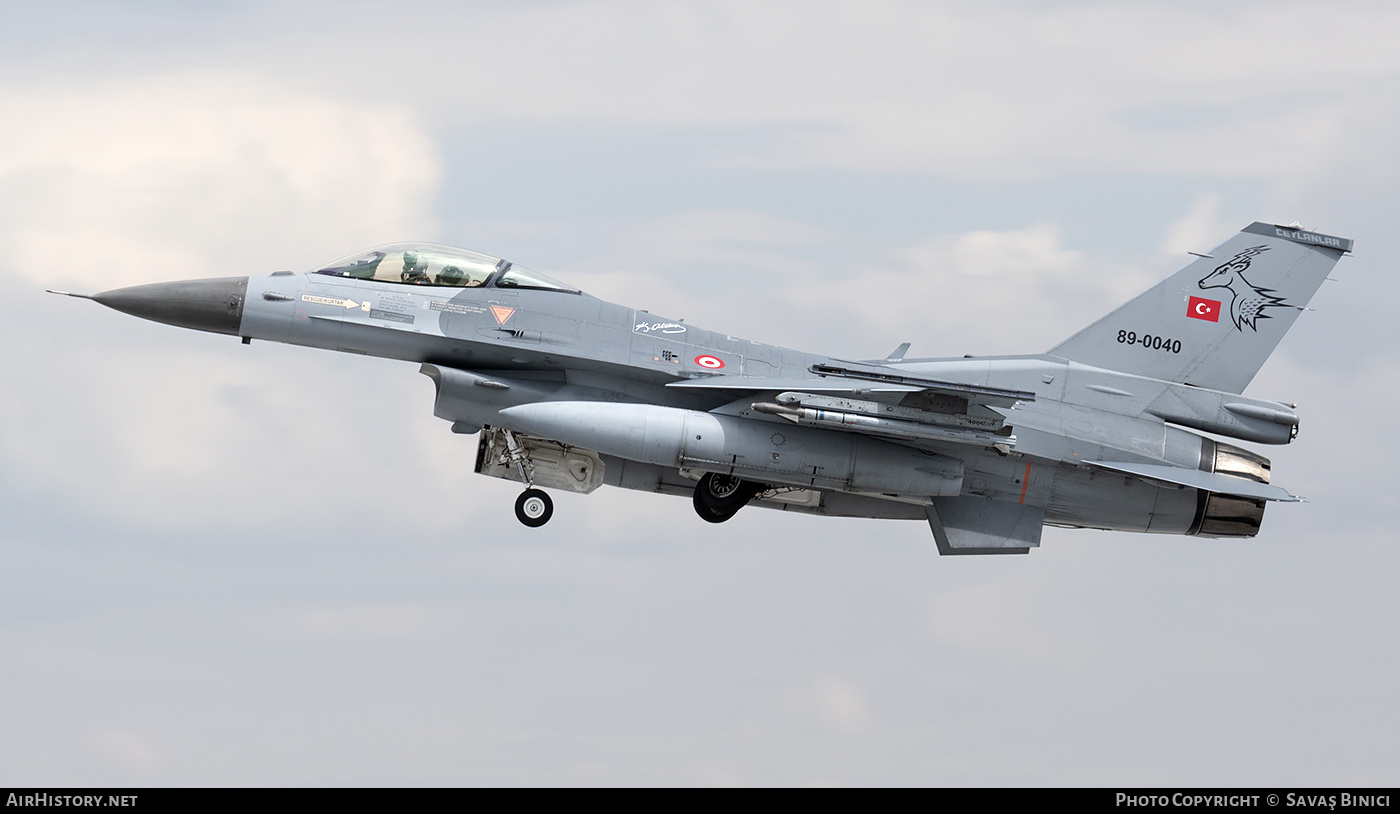 Aircraft Photo of 89-0040 | General Dynamics F-16CG Fighting Falcon | Turkey - Air Force | AirHistory.net #784659