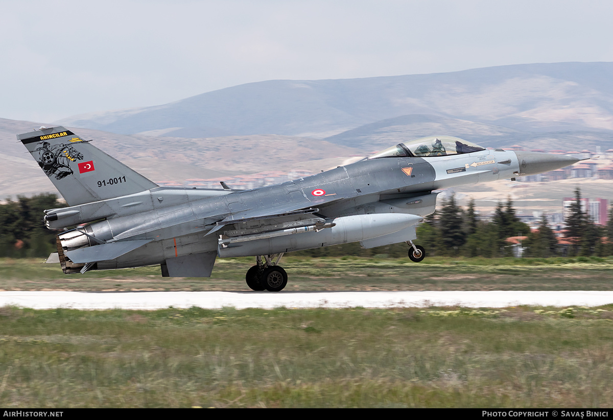 Aircraft Photo of 91-0011 | General Dynamics F-16CG Fighting Falcon | Turkey - Air Force | AirHistory.net #784712