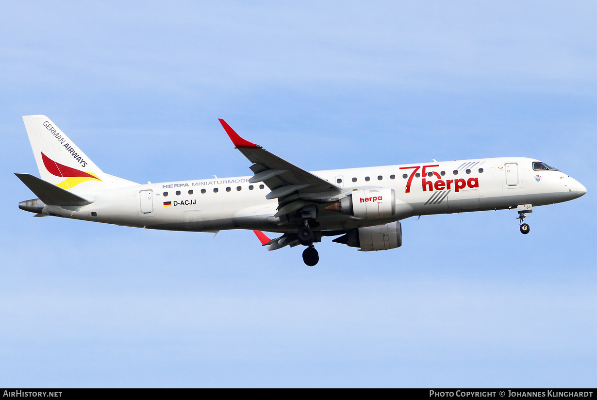 Aircraft Photo of D-ACJJ | Embraer 190LR (ERJ-190-100LR) | German Airways | AirHistory.net #784758