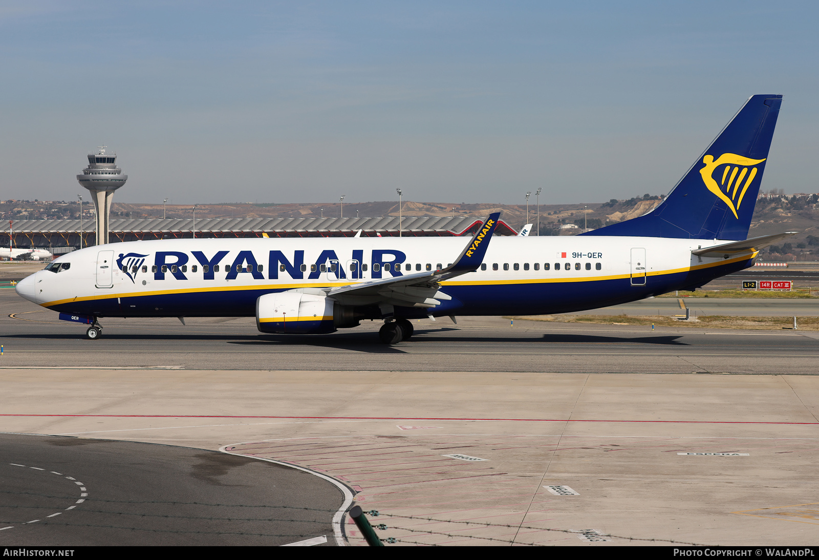 Aircraft Photo of 9H-QER | Boeing 737-8AS | Ryanair | AirHistory.net #784836