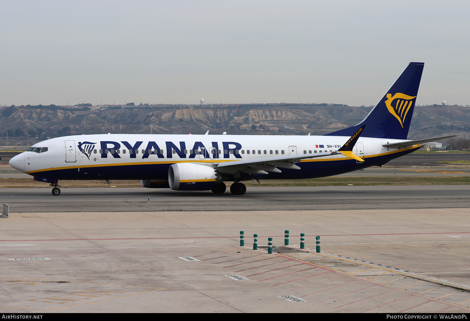 Aircraft Photo of 9H-VVL | Boeing 737-8 Max 8 | Ryanair | AirHistory.net #784861